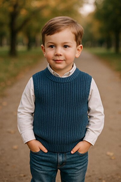 meriç bebe - bütün çocuklar melektir. mrc Boy's Thessaloniki Knitted Crew Neck Stretchy Sweater – 0-5 Years Old Domestic Production