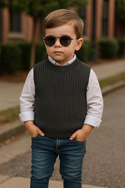 meriç bebe - bütün çocuklar melektir. mrc Boy's Thessaloniki Knitted Crew Neck Stretchy Sweater – 0-5 Years Old Domestic Production