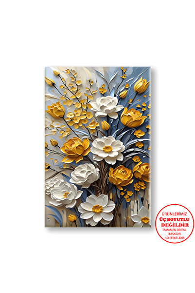 Harikabirev PANZA-PICURĂRI DE PERETE-PICURĂRI DE SALĂ EFECT DE VERNICIARE LA ULEI MODEL FLORAL | TABLO VERTICAL FĂRĂ CADRU