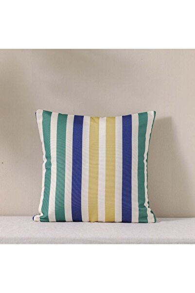 Danube Home Toss Pillow with Zipper | Timeless Stripe Outdoor Cushion 45x45cm...