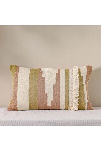 Danube Home Woven Cushion | Patio Throw Pillow | Outdoor Decorative Cushion 30x45cm - Dusty Rose Blush