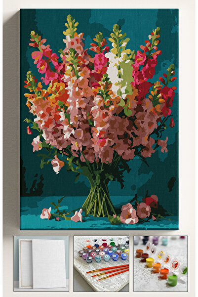 Sulepas Sayılarla Boyama Seti Numaralı Tuval Fırça Boya 40x50 Cm Demet Çiçek