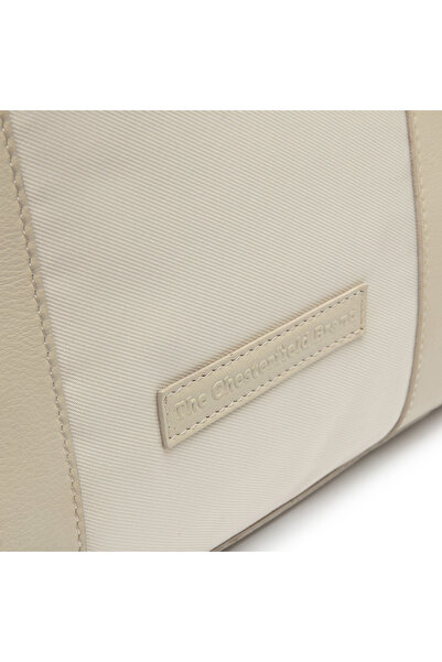 The Chesterfield Brand Large women's bag made of nylon and genuine leather, The Chesterfield Brand, Otta, White