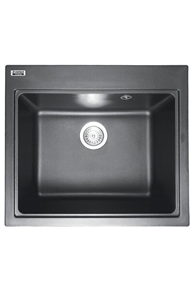 Wertcraft Chiuveta din compozit de granit pentru bucatarie Negru metalic ELEFANT PREMIUM 5852 VESTA