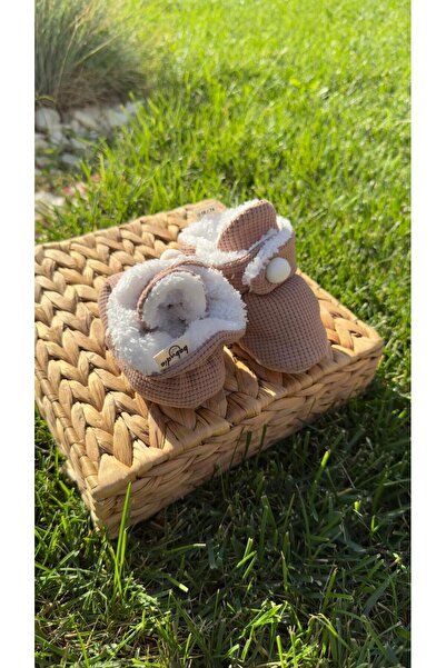 BabyDia Waffle Fabric Non-Slip Sole Booties