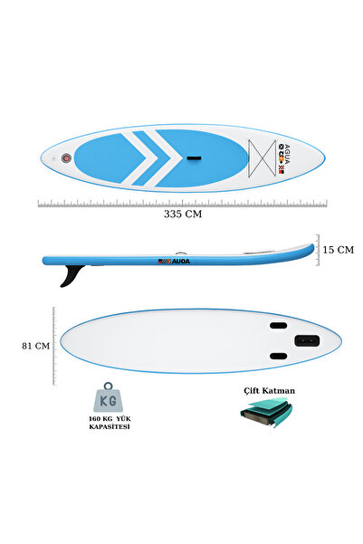 Aqua Paddle Board Stand Up Sup Şişme Sörf Tahtası 335*81*15 cm