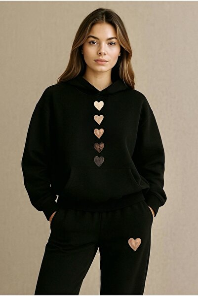 FUFLUNS SET DE PANTALONI DE TRENING OVERSIZE CU GLUGĂ PENTRU FEMEI/BAIATI, IM...