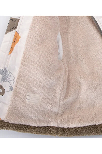 Midimod 2-7 Yaş İçi Polar Kalın Kışlık Önden Cepli Erkek Çocuk Mont