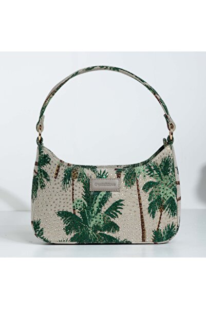 crystalicious Eloise Rhinestone Chic Clutch Handcrafted Jacquard Fabric Eco-F...