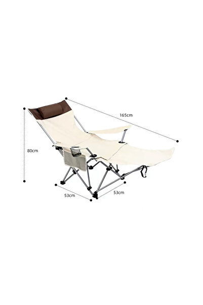 AutoFamily AUTO FAMILY Ultimate Reclining Camping Chair with Footrest, Folding Outdoor Chair with Footrest