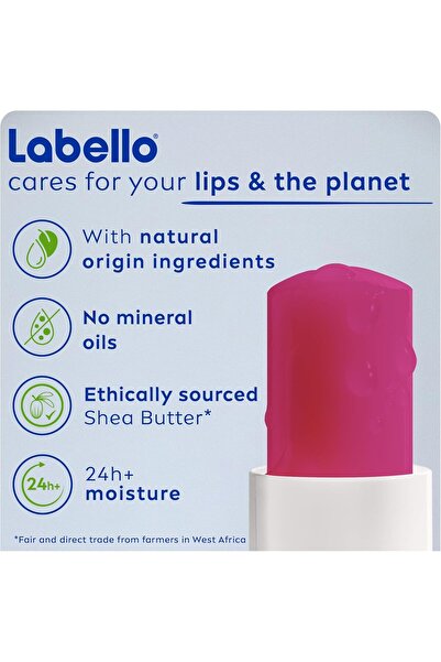 LABELLO Labello Lip Care Lip Balm, Cherry Shine, 4.8g
