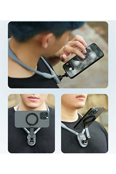 TELESIN حامل رقبة مغناطيسي من السيليكون سريع الفك