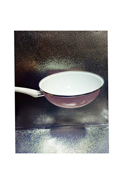 abnturk 🍳 29 cm İçi Dışı Emaye Puantiyeli Wok Tava – Sağlıklı Pişirme, Kolay...