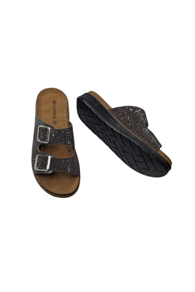 Enova Anatomical Stone Double Tape Velcro Women's Slippers