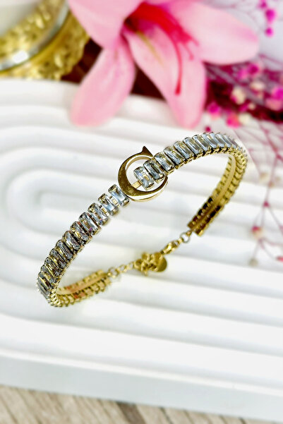 BESMYAR JEWELS سوار نسائي مطلي بالذهب من هارفلي – مصنوع من الفولاذ المقاوم لل...