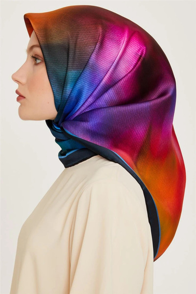 Armine Abstract Patterned Sura Pure Silk Scarf 9233D 52