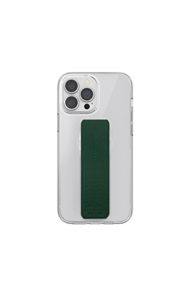 SP Transparent iPhone16Pro Case with Green Color and Magnetic Holder