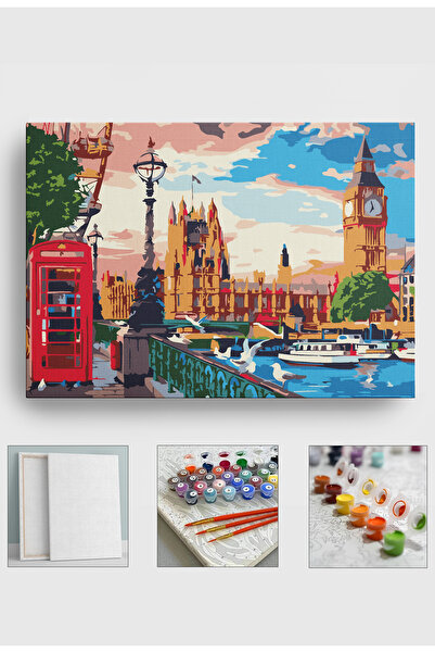 Genel Markalar Sayılarla Boyama Seti Numaralı Tuval Fırça Boya 40x50 Cm NewYo...