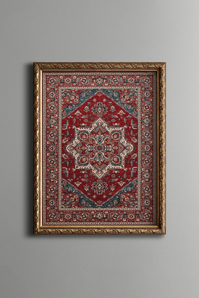 epiqart Halı Deseni - Vintage Desenli Çerçeve