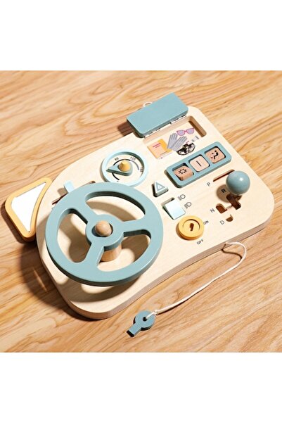 Joynix Volan interactiv din lemn pentru copii, tablou de bord educațional cu ...