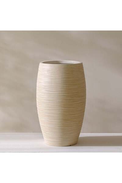 Danube Home أصيص طين طويل من الألياف | أصيص خفيف الوزن ومقاوم للعوامل الجوية ...