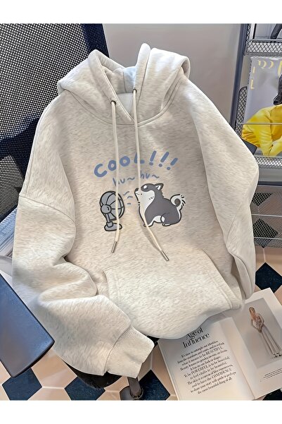 Lider Leather Baskılı Sıfır Yaka Sweatshirt – Unisex – 2 İplik Şardonlu Pamuk...