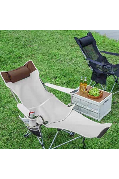 AutoFamily AUTO FAMILY Ultimate Reclining Camping Chair with Footrest, Folding Outdoor Chair with Footrest