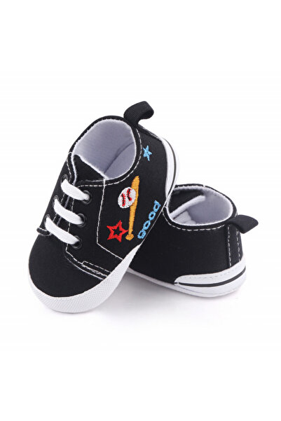 Superbaby Черни маратонки за бебета - Добро настроение