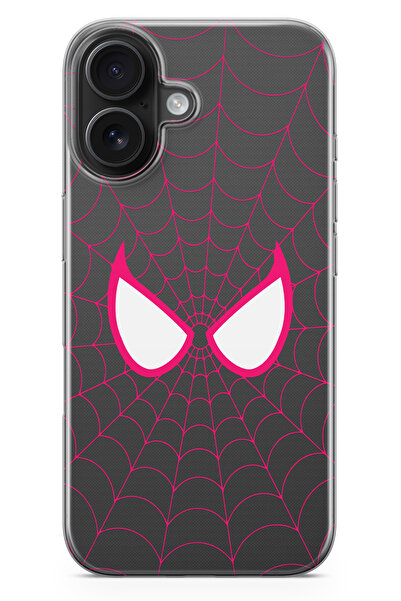 moonset Iphone 17 Uyumlu Örümcek Gözler Tasarımlı Baskılı Şeffaf Telefon Kılıfı