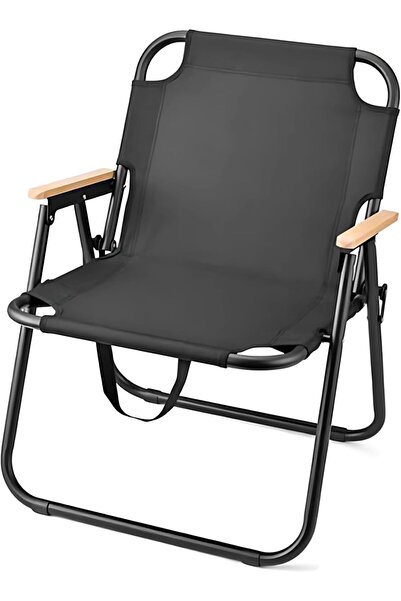 AutoFamily AUTO FAMILY Portable Durable Folding Camping Chair Black, Lightwei...