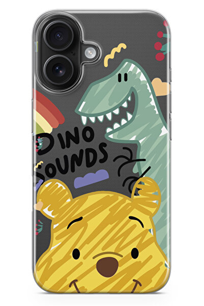 moonset Iphone 17 Uyumlu Winnie Tasarımlı Baskılı Şeffaf Telefon Kılıfı