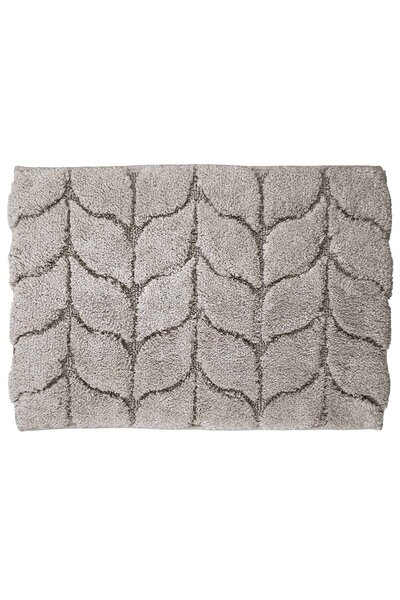 SANIPLAST Πατάκι μπάνιου Treccia, αντιολισθητικό, ανοιχτό γκρι, 40 x 60 εκ.