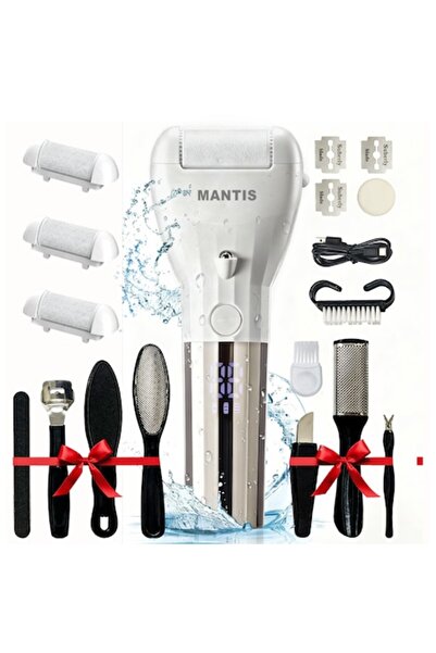 mantis Pilă electrică pentru picioare și călcâie cu afișaj digital, 1200 mAh