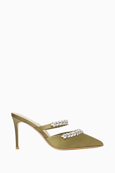 NASS Autumn 90 Crystal Stone, Satin Pointed Toe Handmade, Fashionable and Ele...