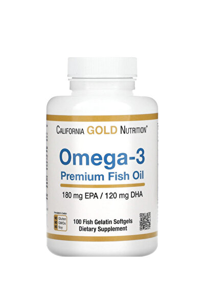 California Gold Nutrition زيت السمك الممتاز أوميجا 3، 100 كبسولة جيلاتينية سم...