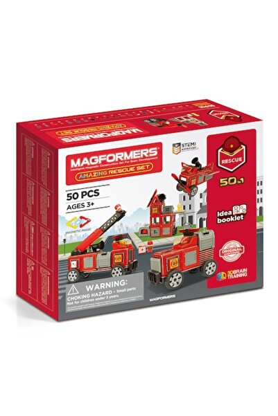 Magformers Magnetic Construction Set - Amazing Rescue, 50 Pieces