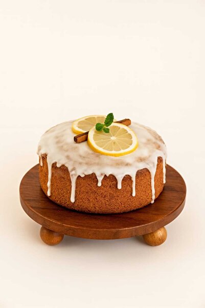 TİTANEV Pinterest Akasya Top Ayakli Presentation-Cutting Board 30 cm