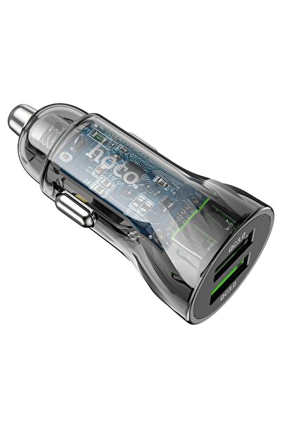 Hoco Încărcător auto Z47, 2xUSB-A PD 20W încărcare rapidă, negru