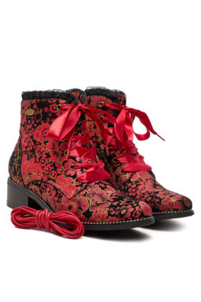 LAURA VITA γυναικεία μποτάκια EMCMAO 45 κόκκινα