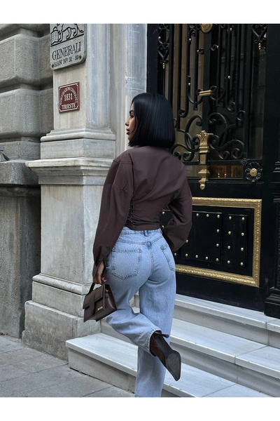 Bak Moda Poplin Brown Shirt