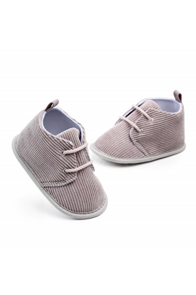 Bebelul Grey ribbed baby booties