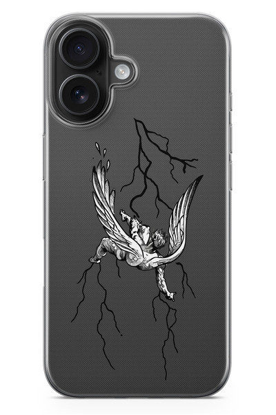 moonset Iphone 17 Uyumlu Yıldırım Tasarımlı Baskılı Şeffaf Telefon Kılıfı