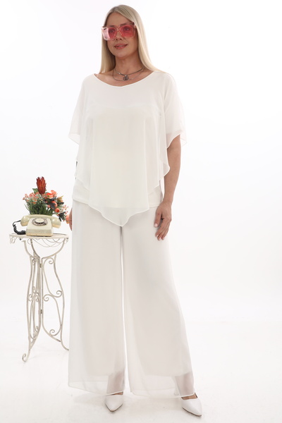 Javelin Collection This Is the Season's Fashion Wide-Leg Chiffon Pants