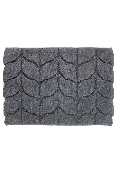 SANIPLAST Covoraș de baie Treccia, antiderapant, gri închis, 40 x 60 cm