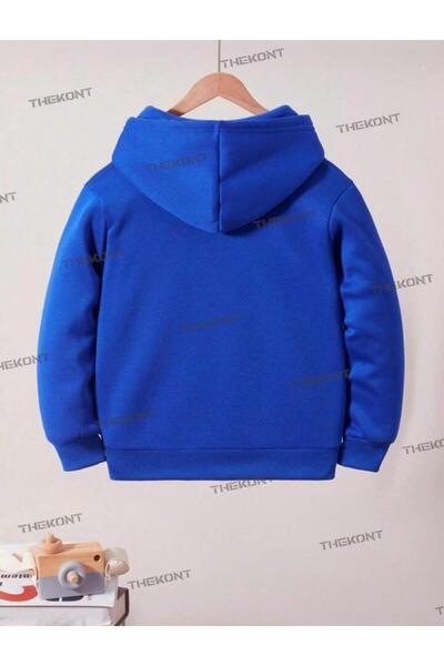 THEKONT CAPP YAZI BASKILI KALIN PAMUKLU KAPÜŞONLI UNİSEX ÇOCUK EŞOFMAN TAKIMI