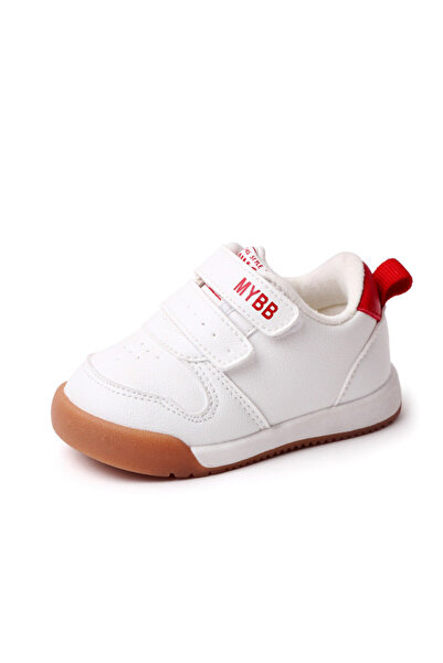 HANNA Pentru bebelusi Adidasi albi cu rosu - My fashion