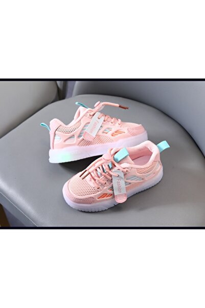 Bebelul Pink sneakers with colorful stripes and lights