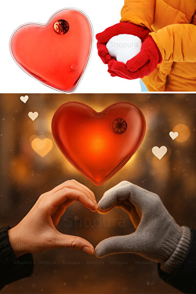 Shopura 1 Adet Avcı Balıkçı Dağcı El Isıtıcısı Torba Kalpli Cep Sobası Kalp Şeklinde Sihirli Jel