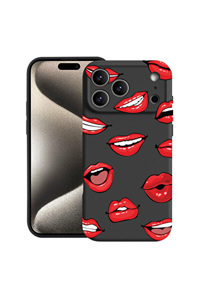 bestcase Carcasă premium din silicon pentru Apple iPhone 17 Pro, model buze -...