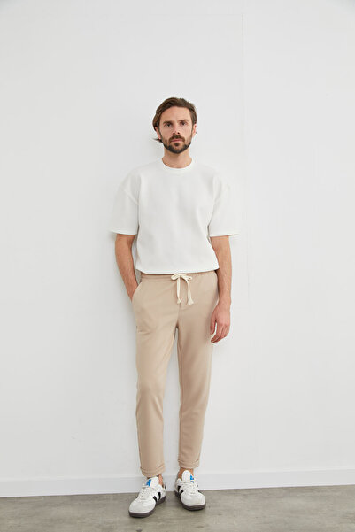 CALİA Ανδρικό παντελόνι με διπλό πόδι, άνετο κοψίμα